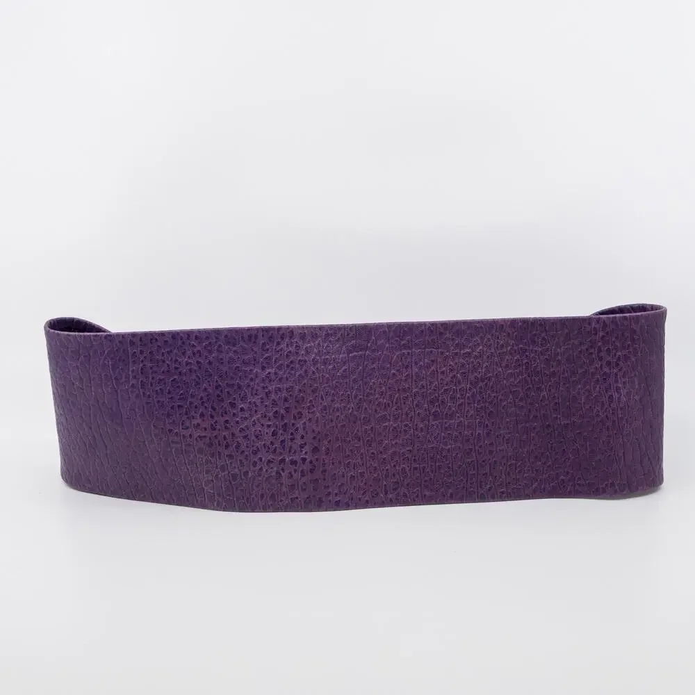 Vintage Purple Leather Belt